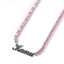Load image into Gallery viewer, CUSTOM TENNIS NAMEPLATE NECKLACE
