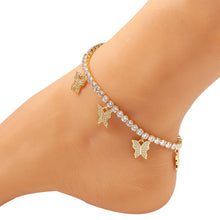 Load image into Gallery viewer, BUTTERFLY CHARMS ANKLET
