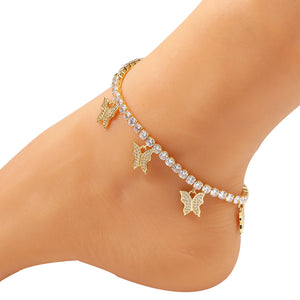 BUTTERFLY CHARMS ANKLET