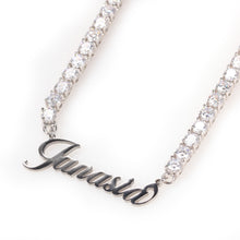 Load image into Gallery viewer, CUSTOM TENNIS NAMEPLATE NECKLACE
